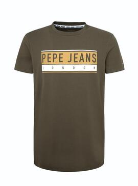 T-Shirt Pepe Jeans Gamme Jayo Vert pour Homme