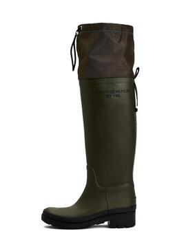 Bootss Tommy Hilfiger Rainboot Vert pour Femme