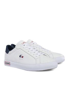 Chaussures Lacoste Powercourt Blanches pour Homme