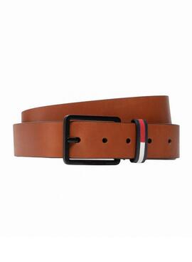 Ceinture Tommy Jeans Elevated Flag Marron Homme