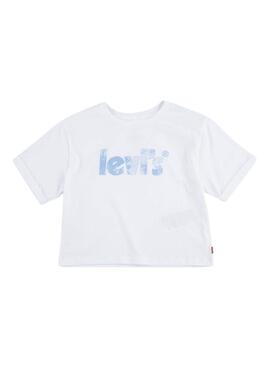 T-Shirt Levis Meet and Greed Blanc Pour Fille