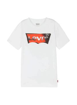 T-Shirt Levis Batwing Spray Blanc pour Garçon