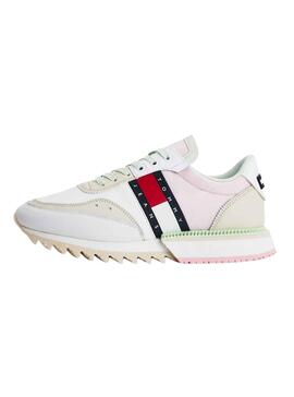 Baskets Tommy Jeans Cleated Blanc pour Femme