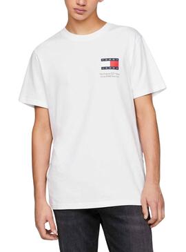 T-Shirt Tommy Jeans Essential Flag Slim Blanc