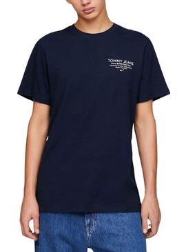 T-Shirt Tommy Jeans Graphic Slim Bleu Marine Homme