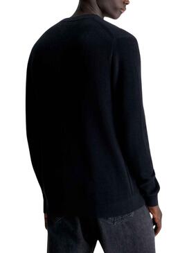 Pull Calvin Klein Jeans Basic Noire pour Homme