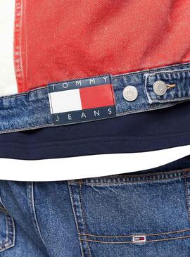 Veste Denim Tommy Jeans Flag pour Homme