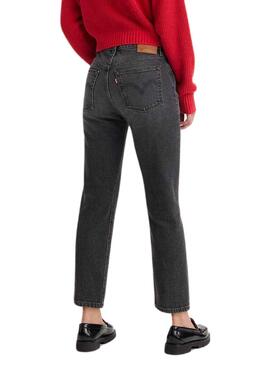 Pantalon Jeans Levis 501 Crop Noire pour Femme