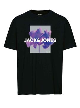 T-Shirt Jack & Jones Floral Noire pour Garçon