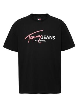 T-shirt Tommy Jeans Spray Pop Noir Pour Homme