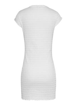 Robe Tommy Jeans Bodycon froncée blanche