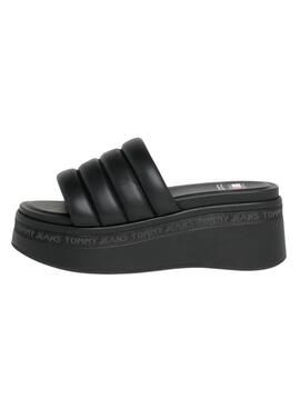 Sandales à talon compensé Tommy Jeans noir pour femme