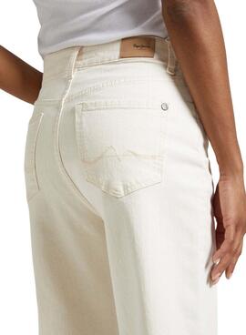 Jean large blanc pour femme de la marque Pepe Jeans