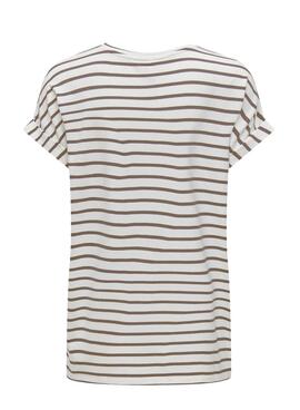 T-shirt Only Moster Beige pour femme