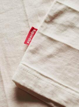 T-shirt Superdry Vintage Texture Beige pour homme.