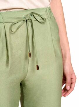 Pantalon Naf Naf Marbel Vert Pour Femme