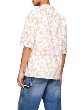 Chemise Tommy Jeans Relaxed Floral Aop Beige pour Homme