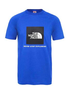 T-Shirt The North Face Red Box Bleu pour Homme