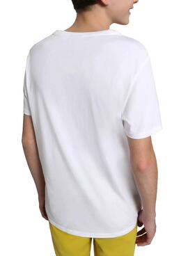 T-Shirt Napapijri Seji Blanc pour Garçon