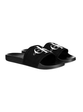 Flip flops Calvin Klein Slide Monogram Noir Homme