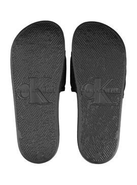 Flip flops Calvin Klein Slide Monogram Noir Homme