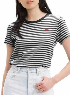 T-Shirt Levis Perfect Tee Noir pour Femme