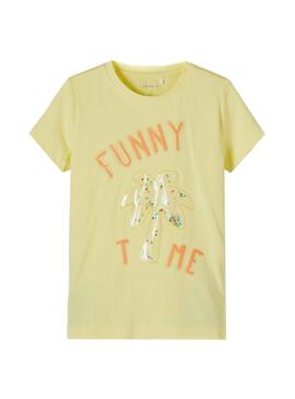 T-Shirt Name It Fefa Jaune pour Fille