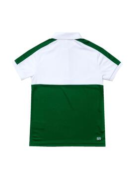 Polo Lacoste Color Block Vert pour Garçon