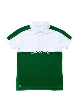 Polo Lacoste Color Block Vert pour Garçon