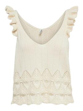 Top Only Astrid Life Beige pour Femme