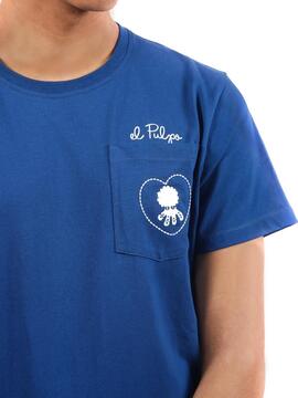 T-Shirt El Pulpo Tribute Bleu Intense pour Homme