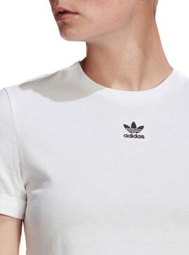 T-Shirt Adidas Crop Top Blanc pour Femme
