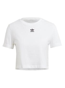 T-Shirt Adidas Crop Top Blanc pour Femme