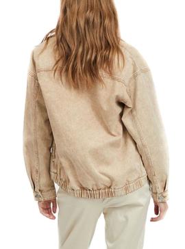 Veste en jean Vila Beige Angila pour Femme