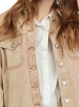 Veste en jean Vila Beige Angila pour Femme