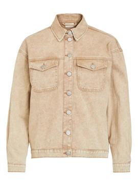 Veste en jean Vila Beige Angila pour Femme