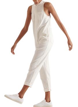 Jumpsuit Superdry Sleeveless Blanc pour Femme