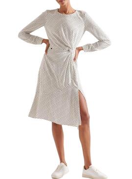 Robe Superdry Ecovero Blanc pour Femme