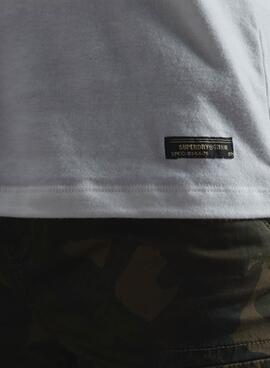T-Shirt Superdry Military Blanc pour Femme