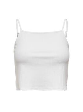 Top Only Larra Cropped Blanc pour Femme