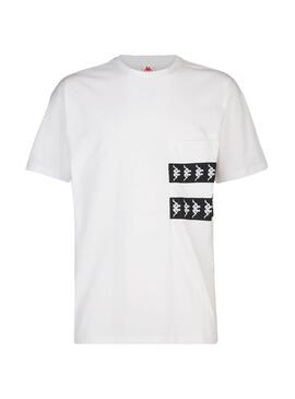 T-Shirt Kappa Agree Blanc pour Homme