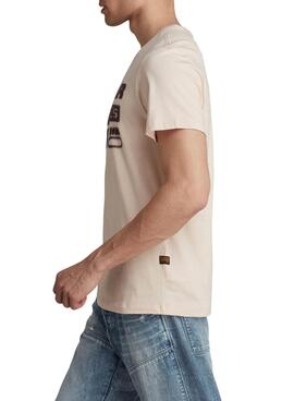 T-Shirt G-Star Originals Beige pour Homme