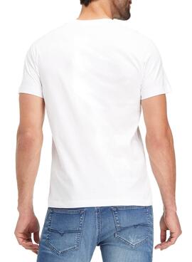 T-Shirt Calvin Klein Monogram Blanc pour Homme