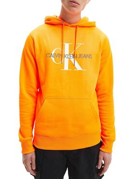 Sweat Calvin Klein Monogram Reg Naranja Homme