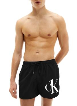 Slip de bain Calvin Klein Short Drawstring Noir Homme
