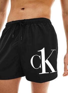 Slip de bain Calvin Klein Short Drawstring Noir Homme