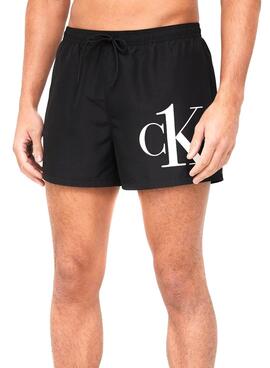 Slip de bain Calvin Klein Short Drawstring Noir Homme