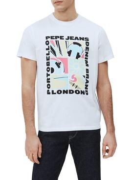 T-Shirt Pepe Jeans Mac Blanc pour Homme