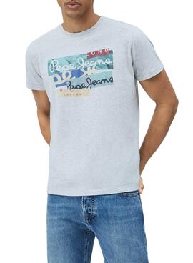 T-Shirt Pepe Jeans Mig Gris pour Homme