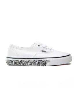 Baskets Vans Authentic Blanc Zebra pour Fille